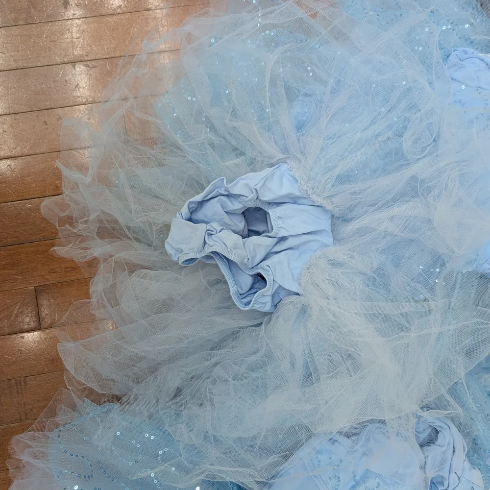 La Petite Ballerina Blue Puff Short Sleeve Tutu Ballet Dance Costume Lot Of 18